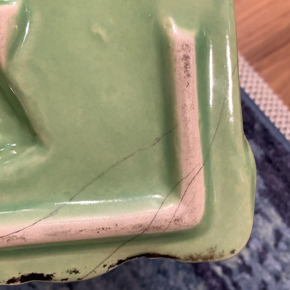 Vintage Shawnee USA 766 deer fawn w foliage planter 7” container decor - Picture 9 of 13